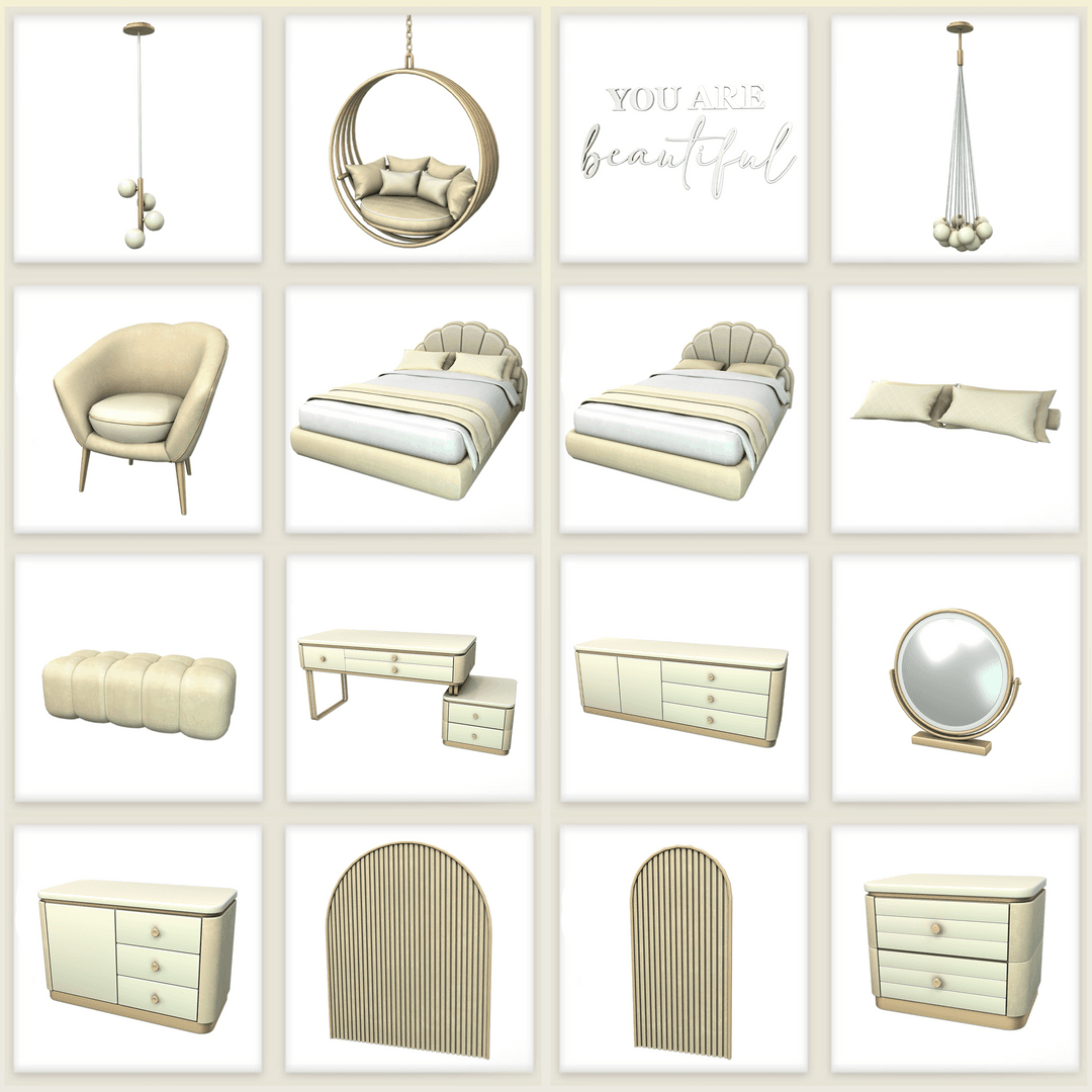 Галерея мода Набор для спальни Modern Bedroom #3